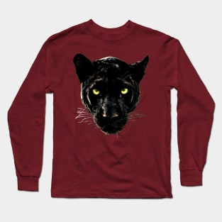 Black Panther (leopard) Head Long Sleeve T-Shirt